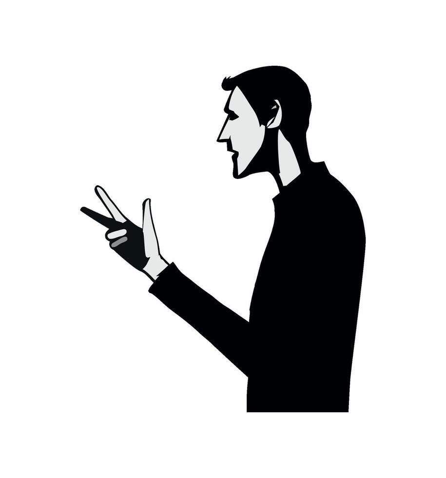 Successful businessman character portrait icon isolated vector