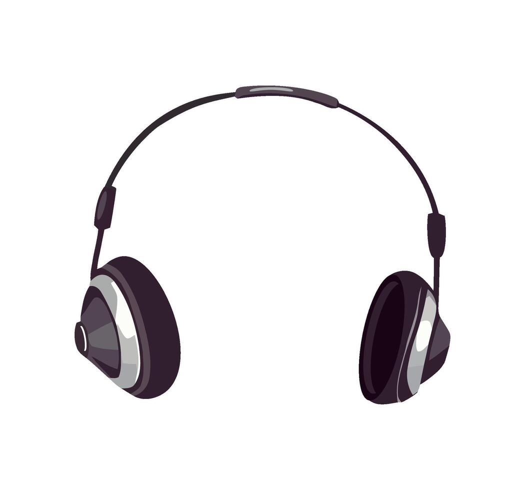 modern headphones gadget icon isolated vector