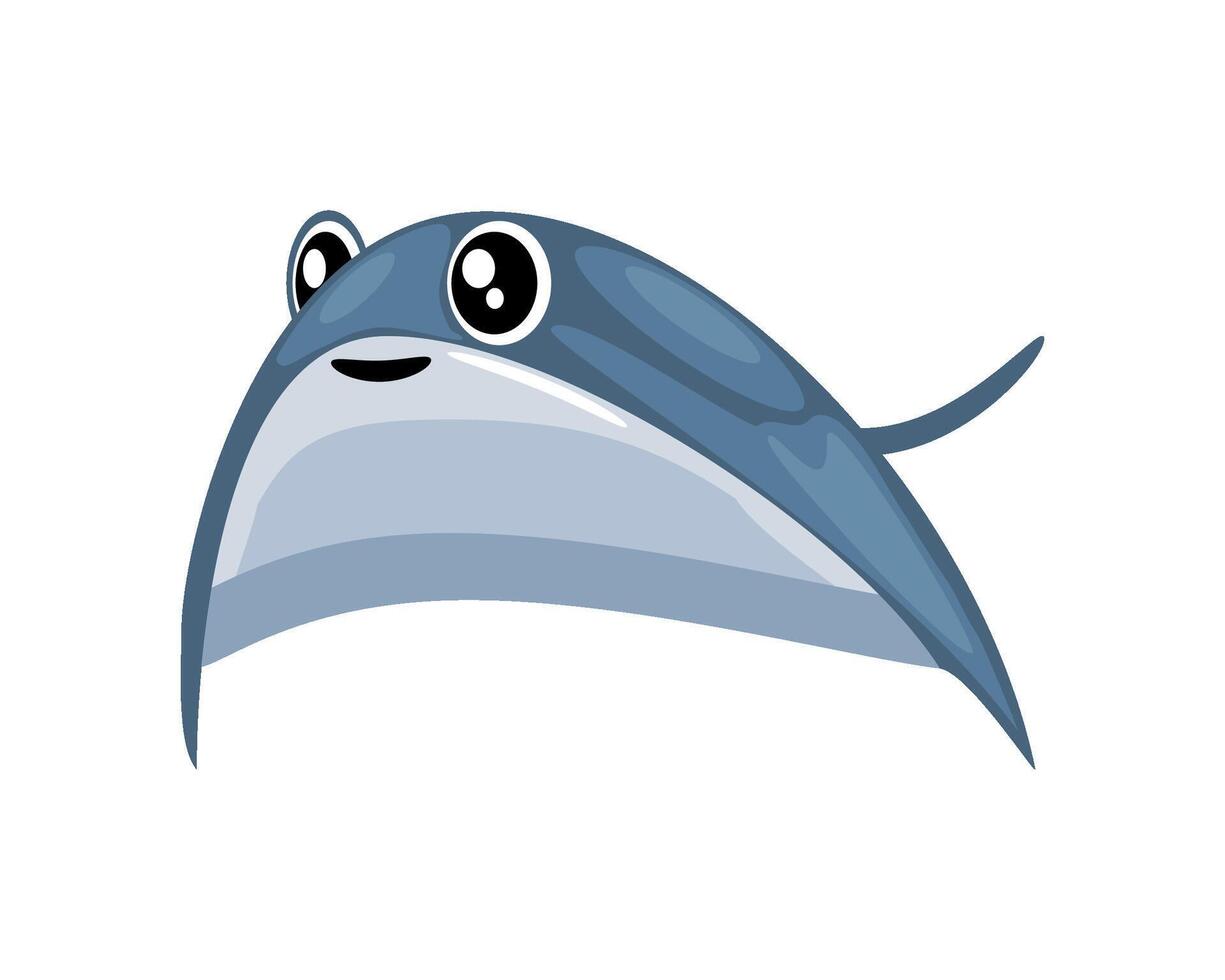 cute Stingray cartoon icon isolated design white backgroound vector