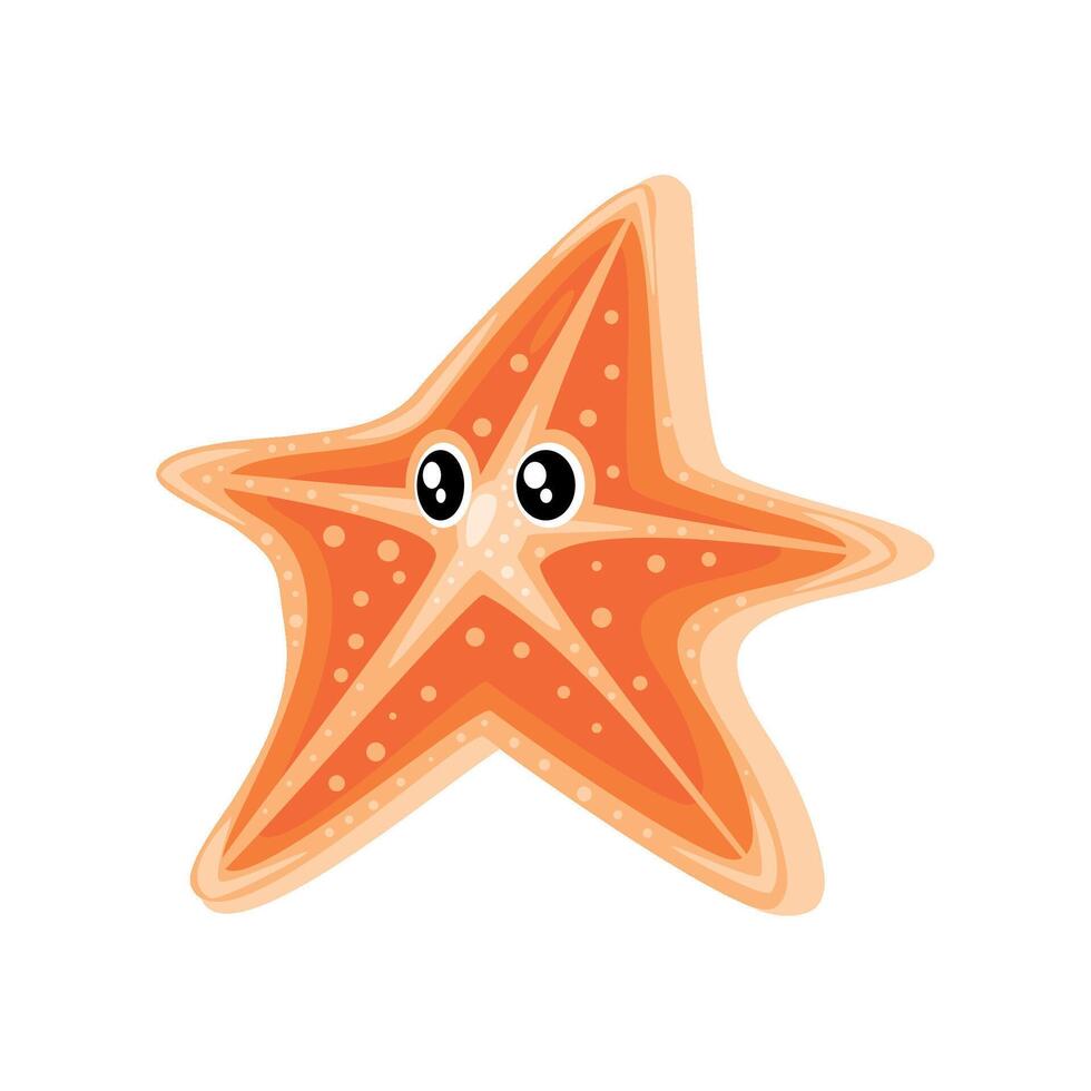 cute starfishh cartoon icon isolated design white backgroound vector