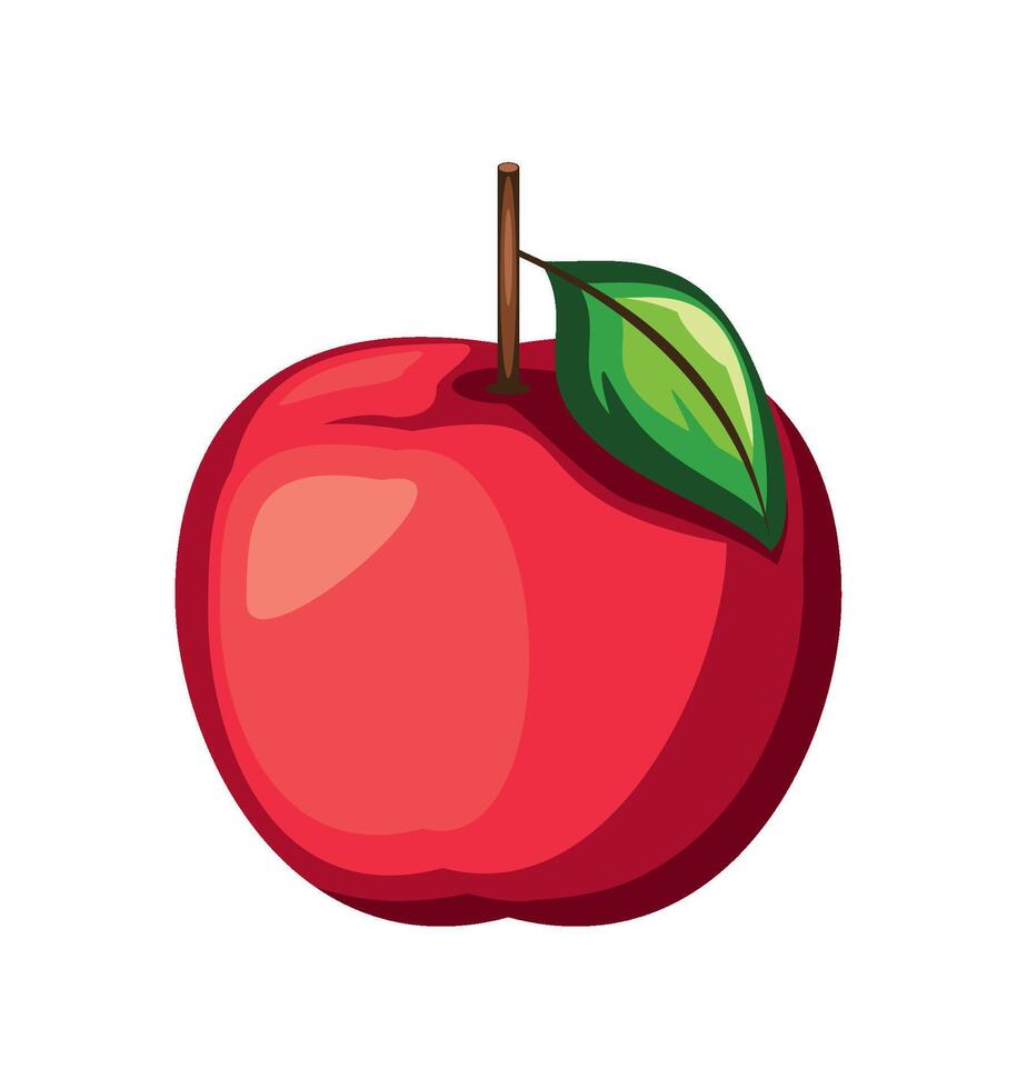 apple fresh fruit icon isolated vector