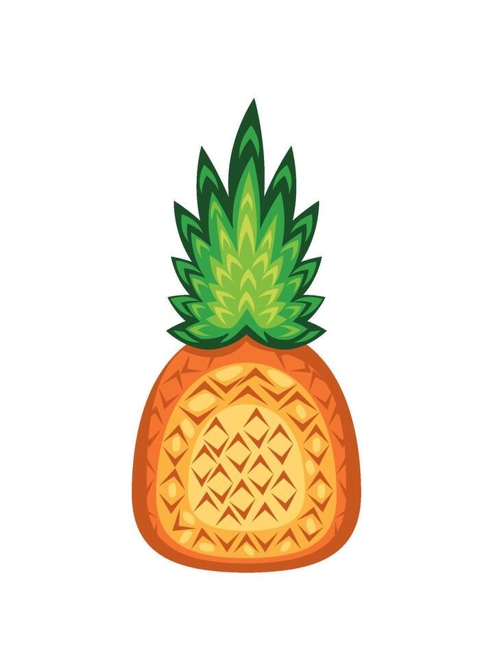 pineapple fresh fruit icon isolated vector