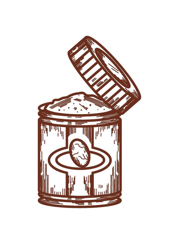 chocolate powder container icon isolated illustration vector