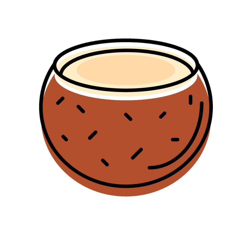 coconut fruit fresh icon isolated vector
