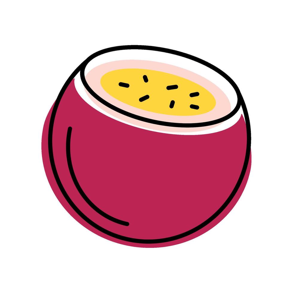 passion fruit fresh icon isolated illustration vector