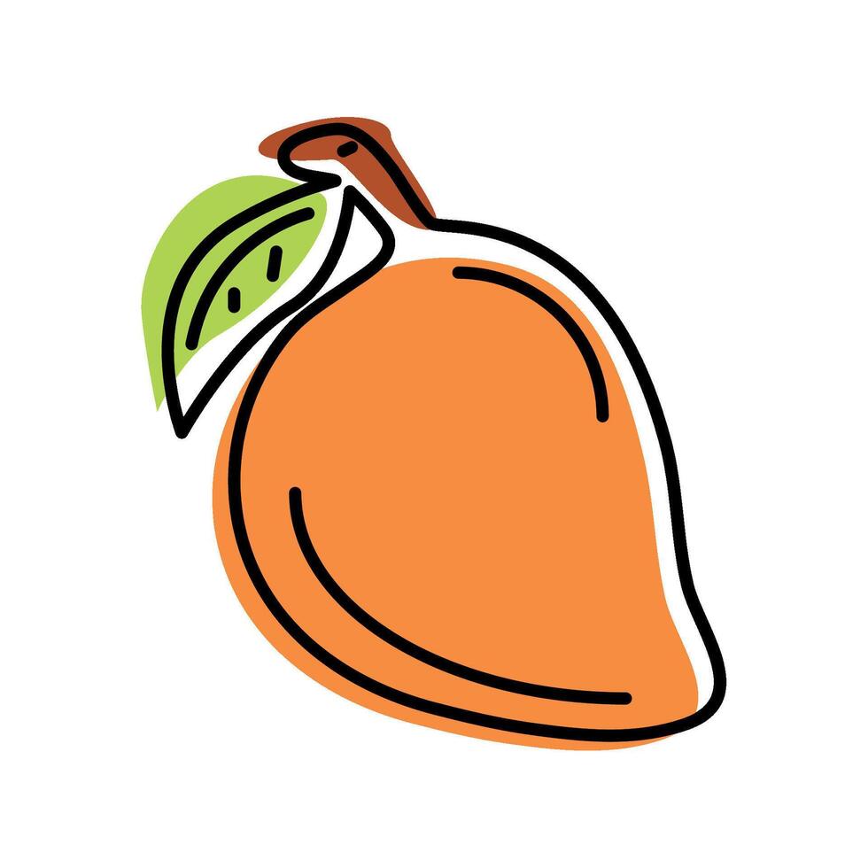 mango fresh fruit icon isolated vector