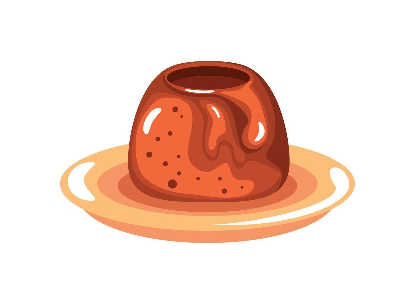 dessert pudding icon isolated vector
