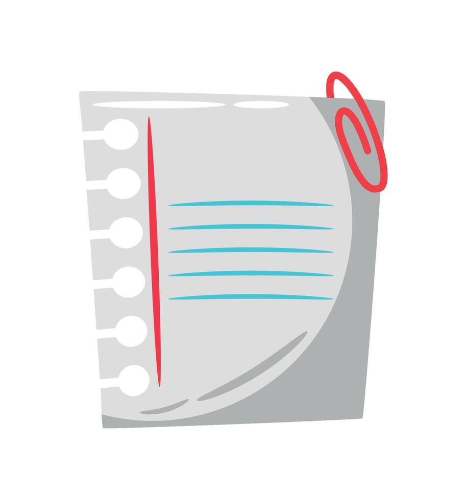 paper with clip icon isolated vector