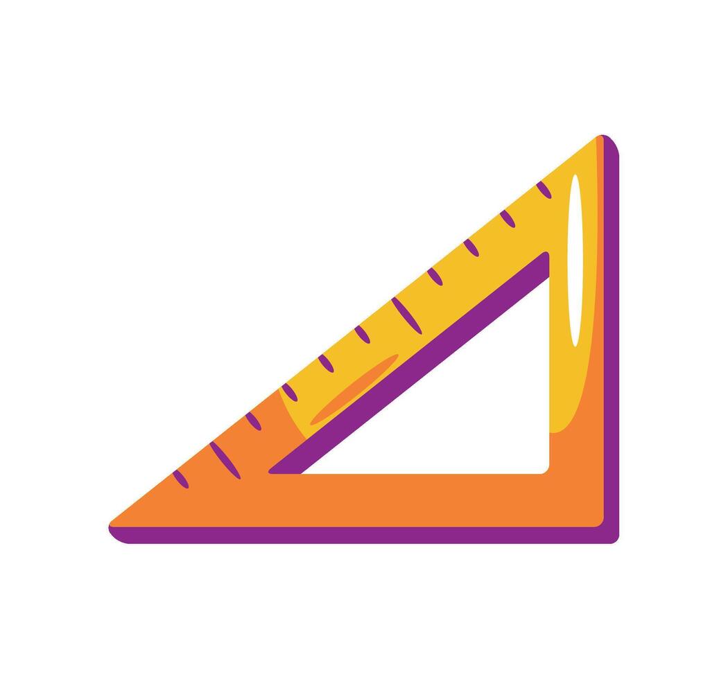 school triangle ruler icon isolated vector