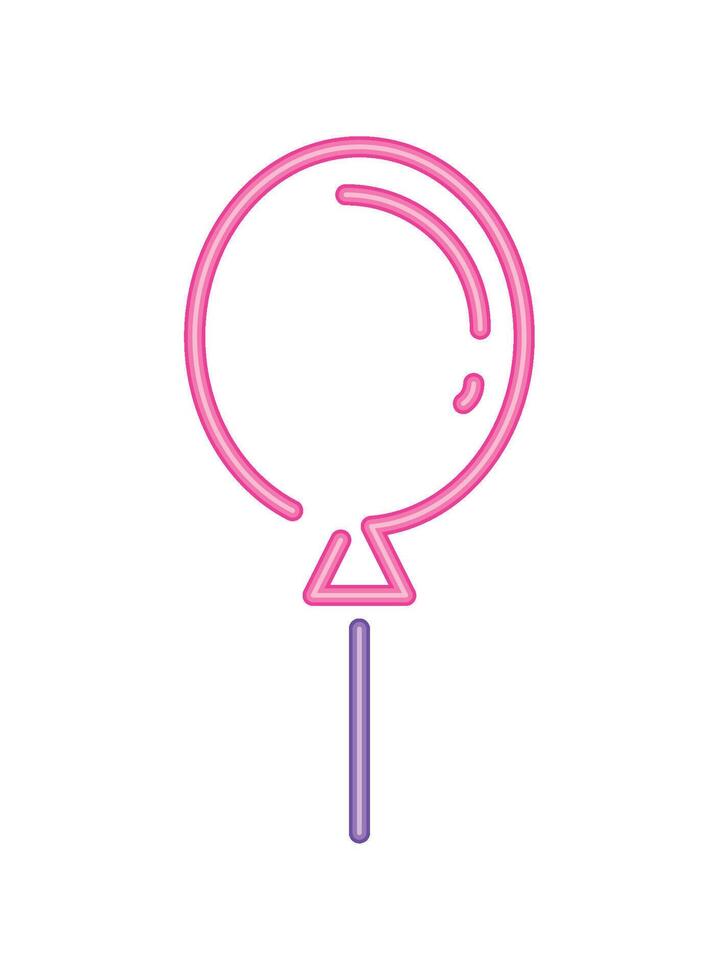 helium neon balloon shiny icon isolated vector