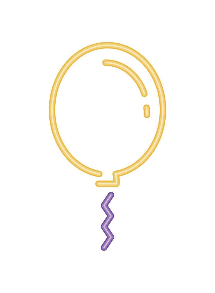 helium neon balloon bright icon isolated vector