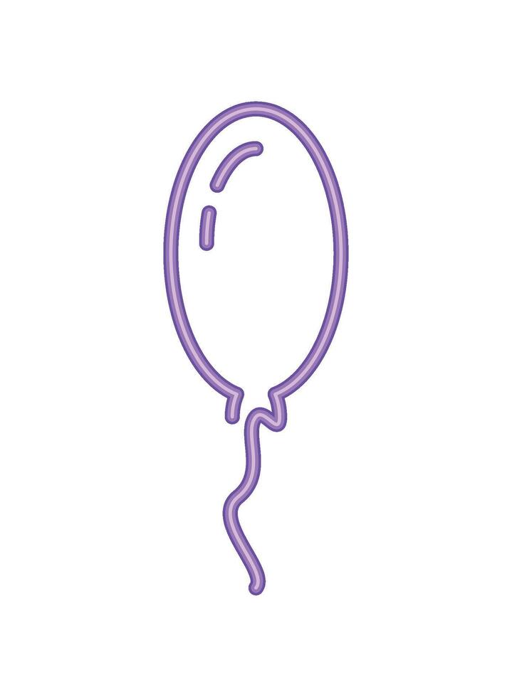 helium neon balloon celebration icon isolated vector