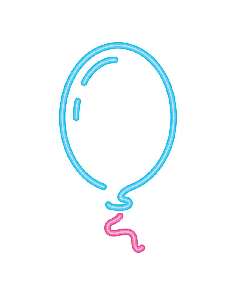 helium neon light balloon icon isolated vector