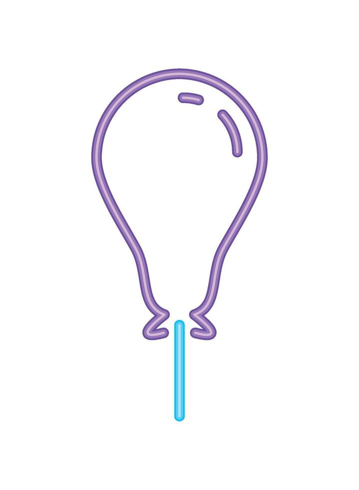 helium neon balloon illuminated isolated vector