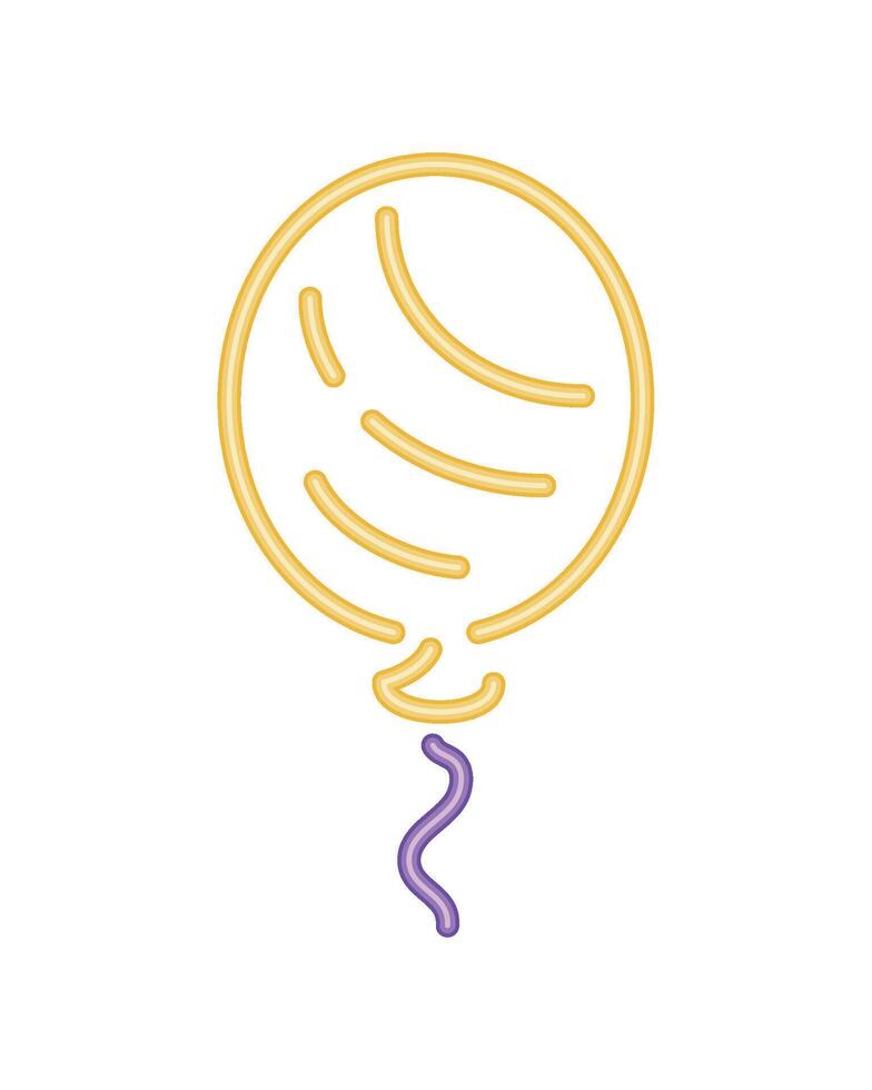 helium neon balloon party icon isolated vector