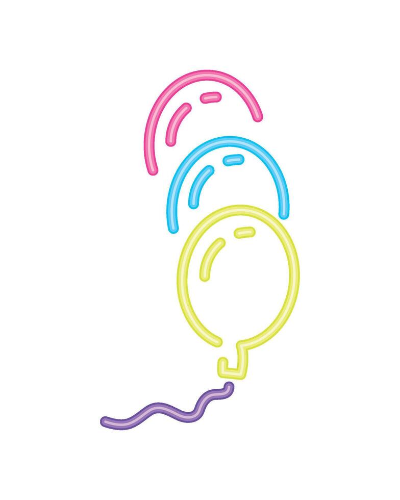 helium neon balloon inflatable icon isolated vector