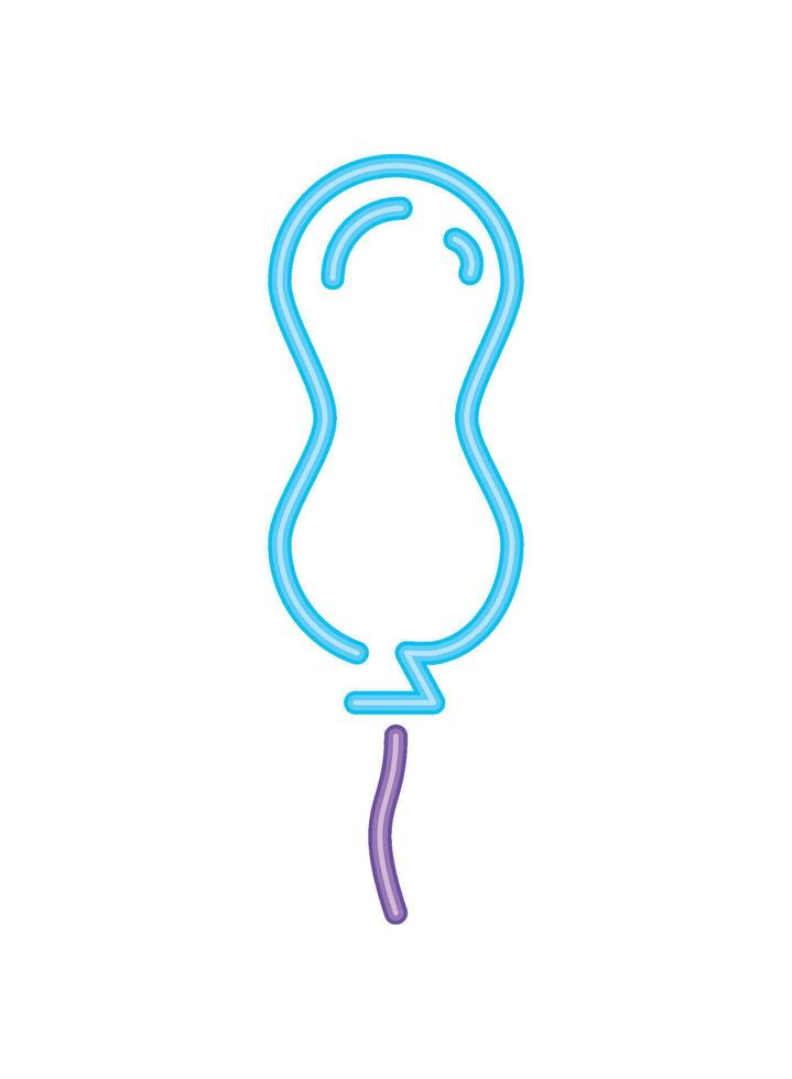 helium neon balloon isolated icon illustration vector