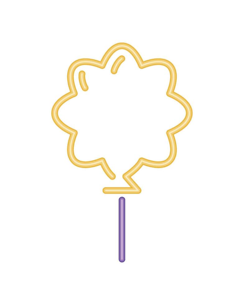 helium neon balloon flower icon isolated vector