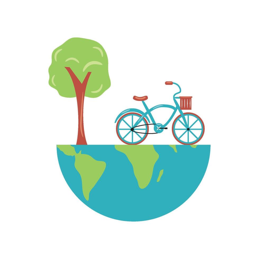 car free day ecology icon isolated vector