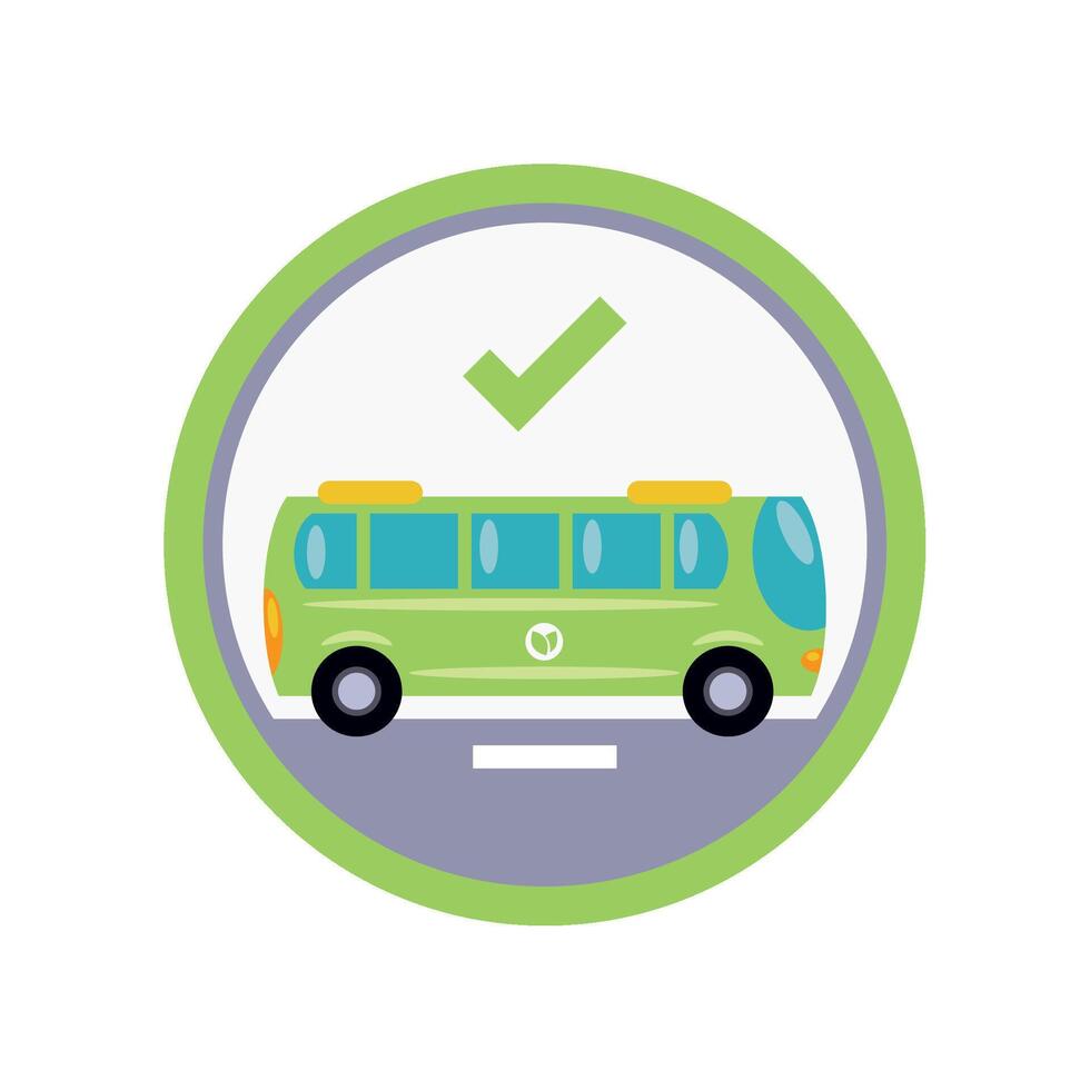 car free day green transport icon isolated vector