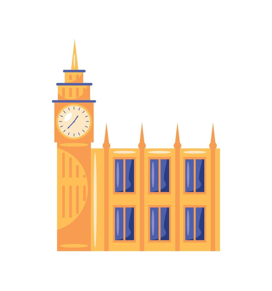 big ben in london icon isolated vector