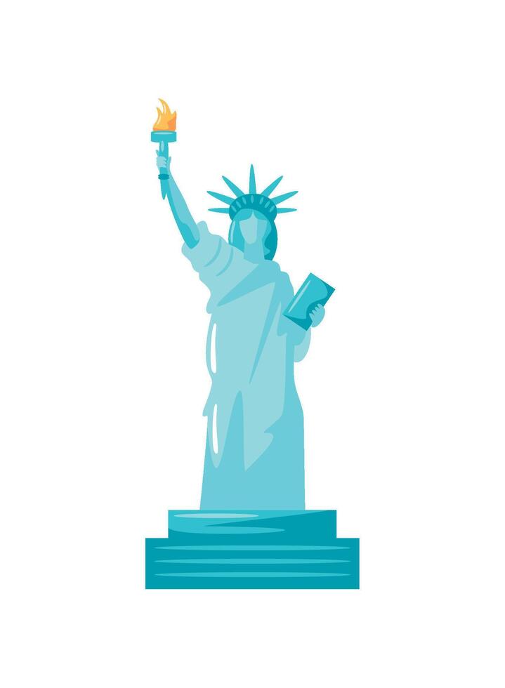 statue of liberty icon isolated vector