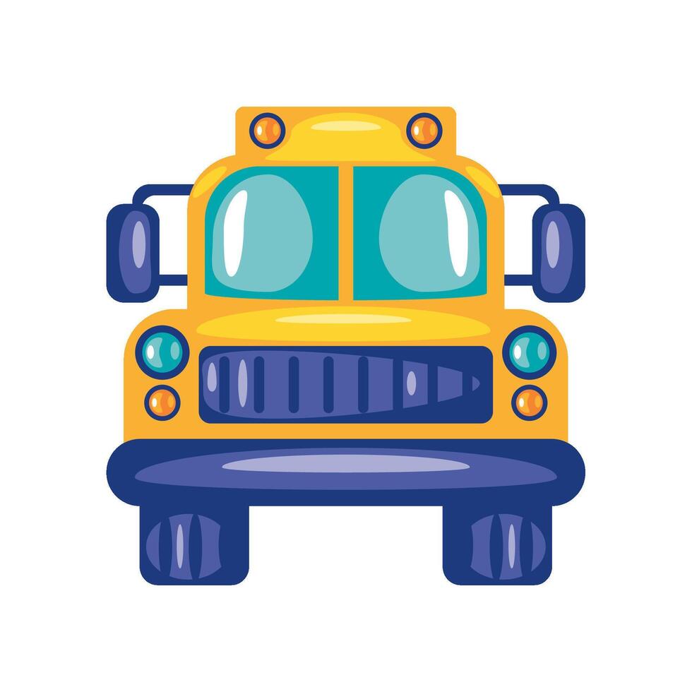 students bus school travel icon isolated vector
