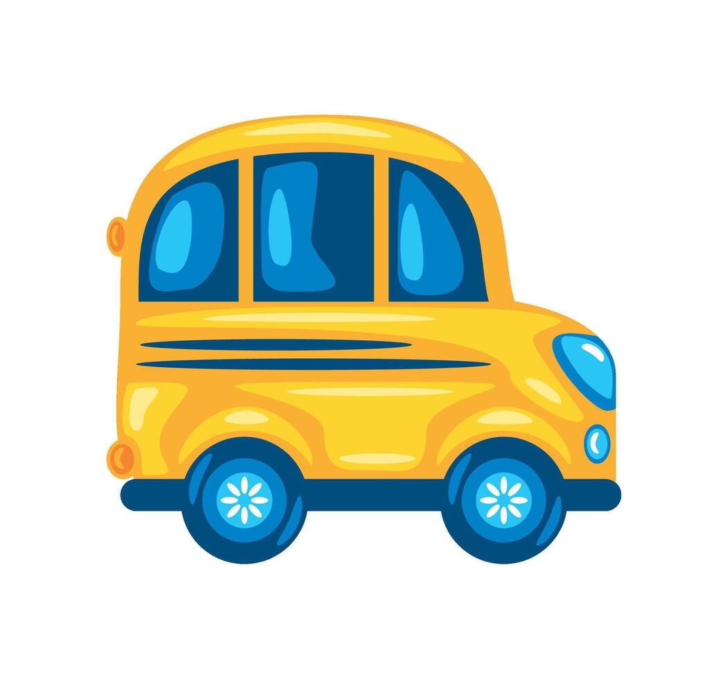 students bus school education icon isolated vector
