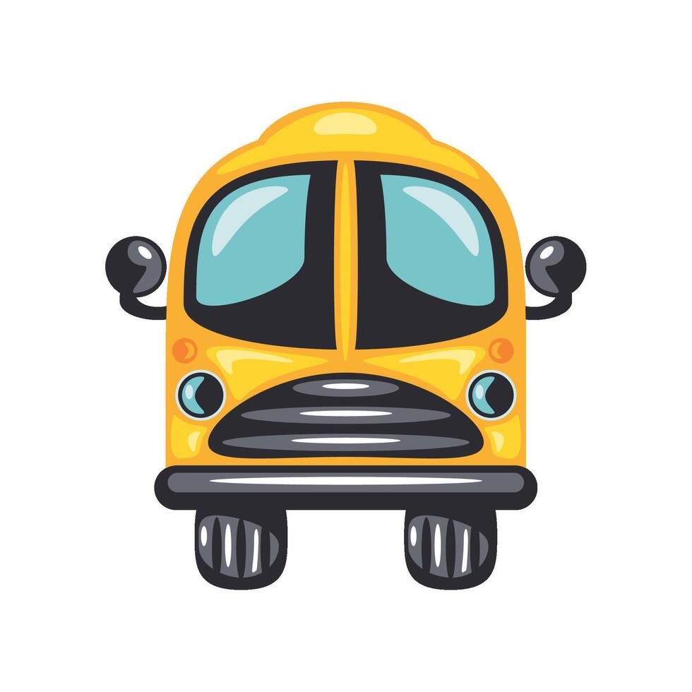 students bus transportation icon isolated vector