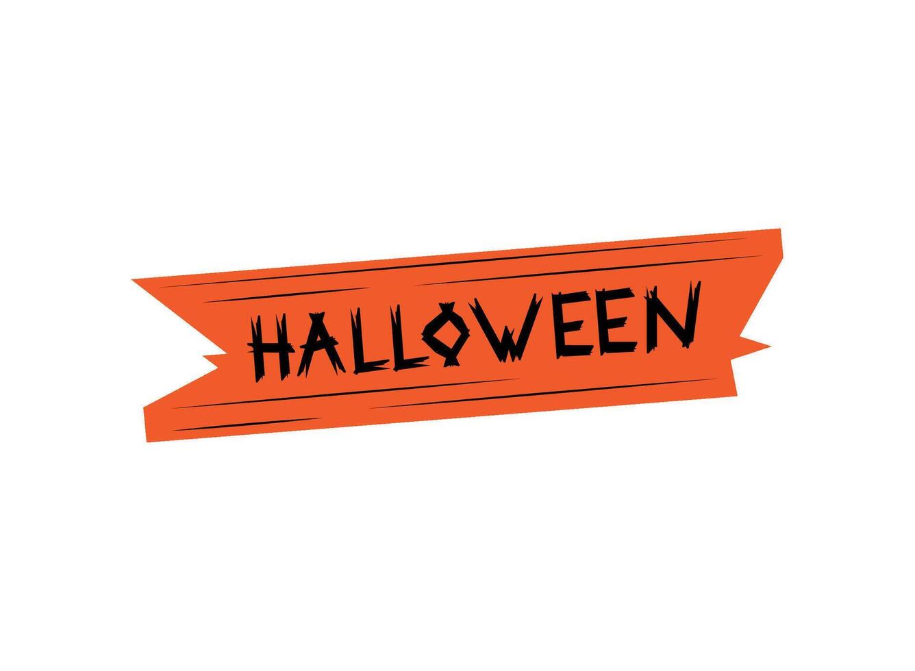 halloween lettering isolated illustration design vector