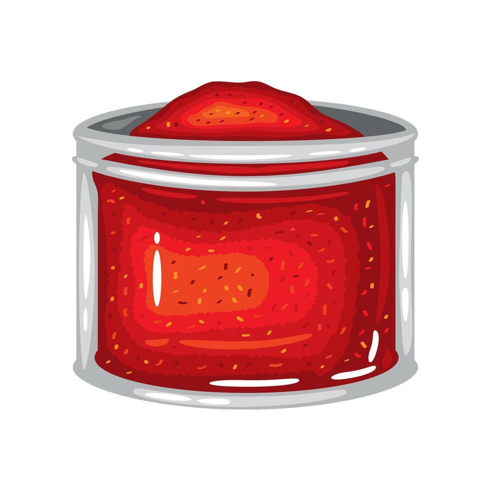 chili pepper powder in container glass illustration vector