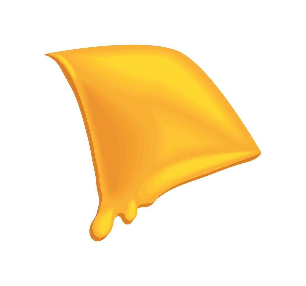 cheese sliced melted food illustration isolated vector
