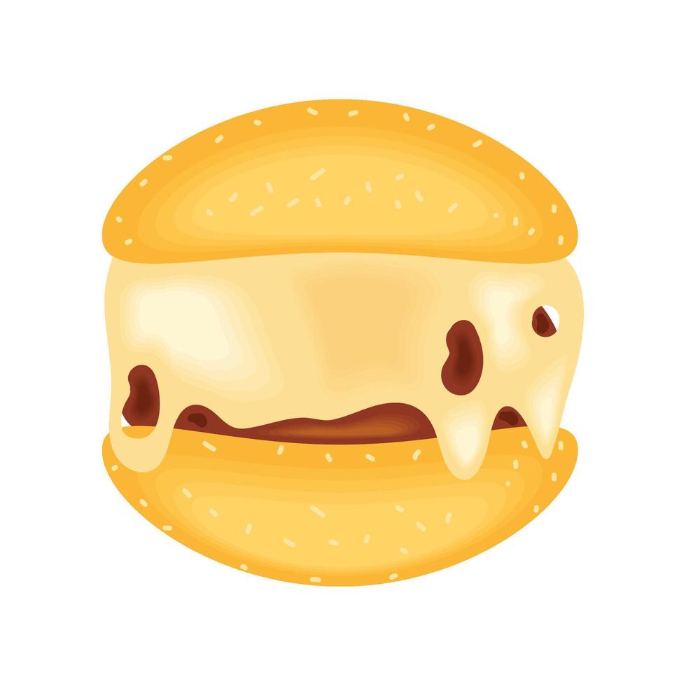 gourmet burger and cheese isolated vector