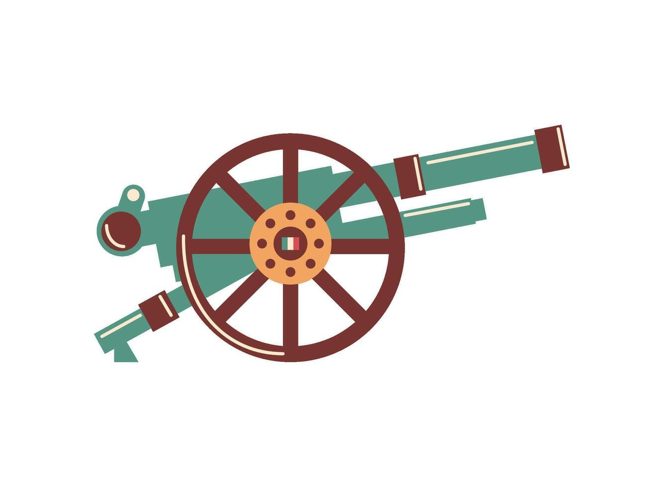 cannon weapon illustration isolated design vector