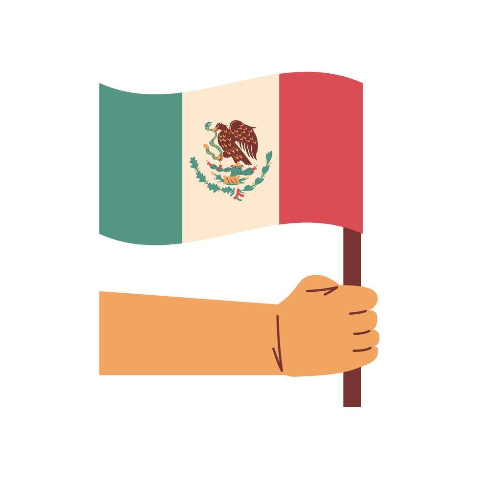revolucion mexicana festive illustration isolated vector