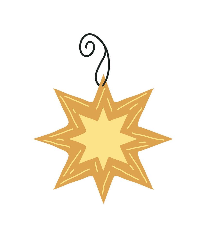 happy new year star illustration isolated vector