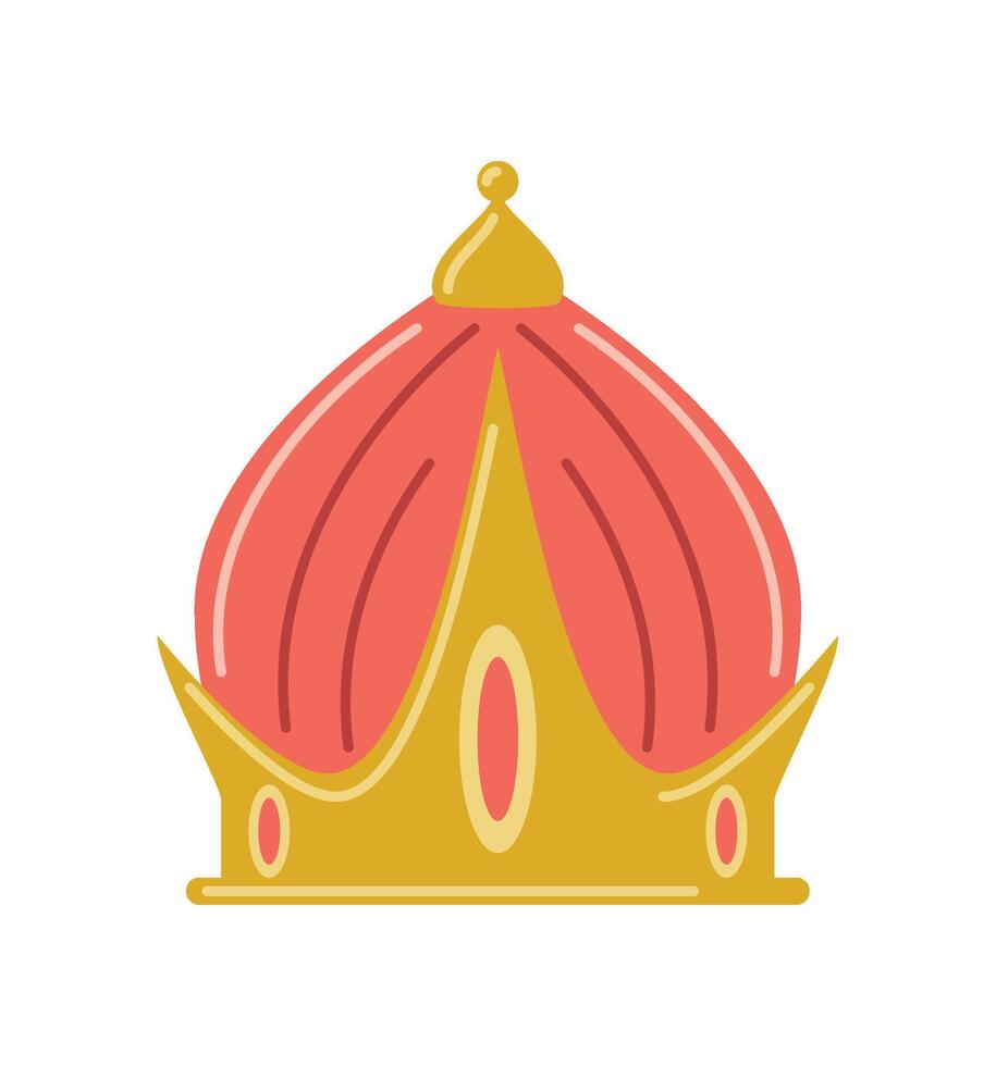golden crown icon isolated illustration vector