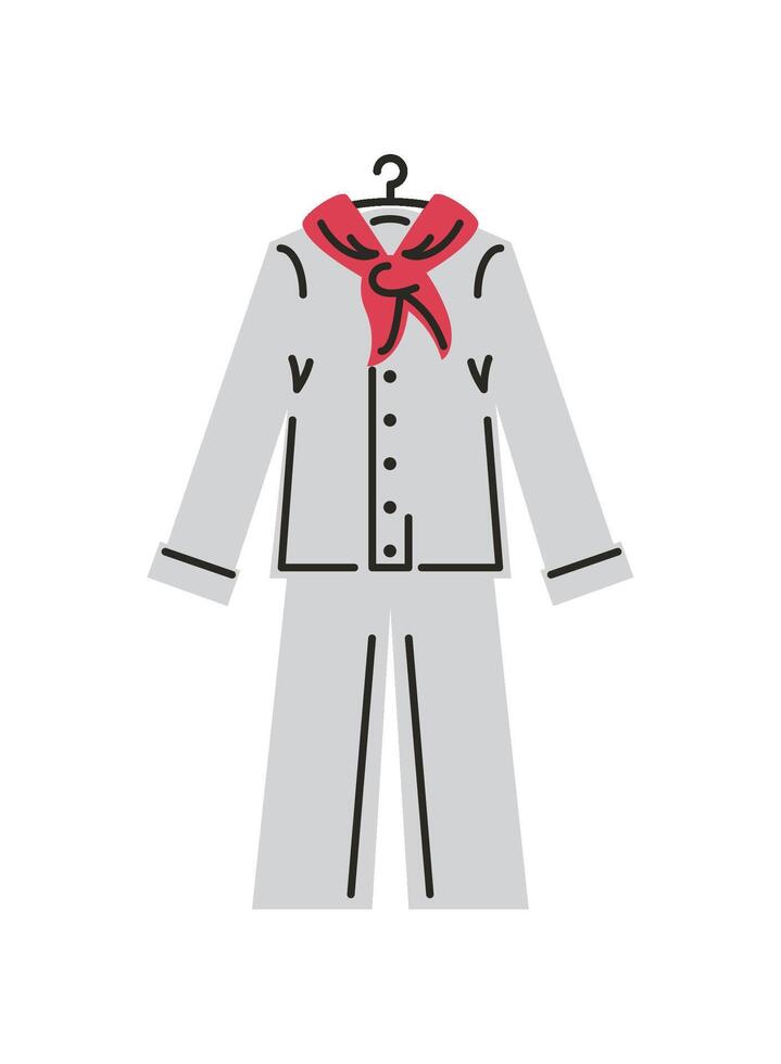 vallenato legend male costume isolated illustration vector