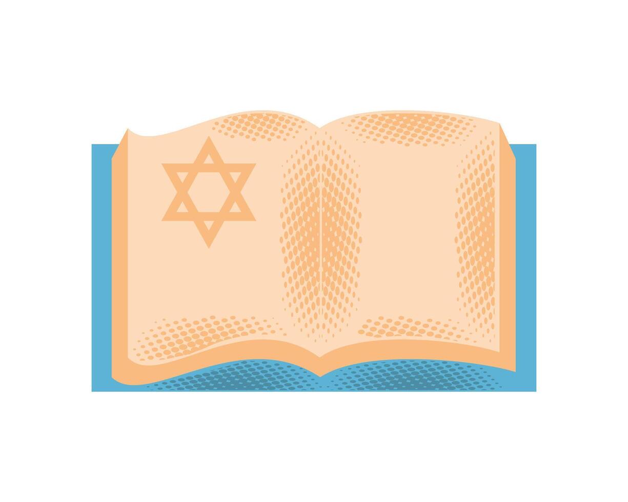 hanukkah torah sidur illustration design vector