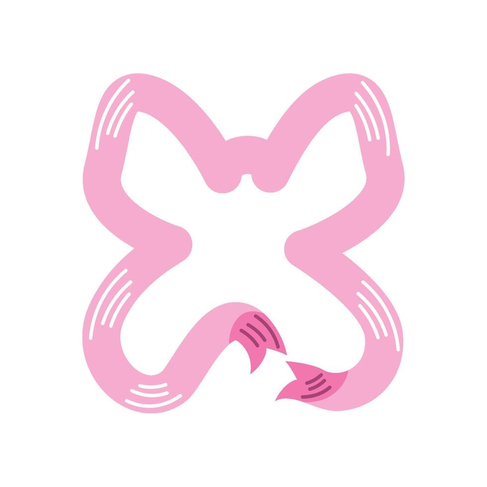 breast cancer awareness butterfly illustration vector