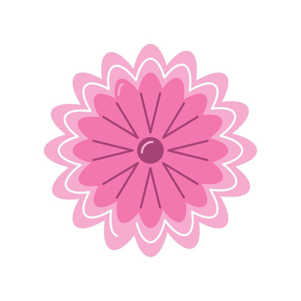 breast cancer awareness flower illustration vector