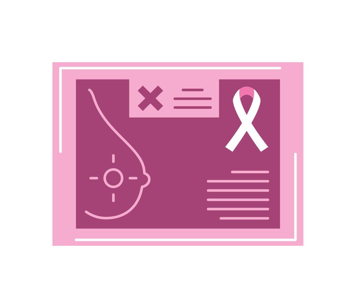 breast cancer awareness test illustration vector