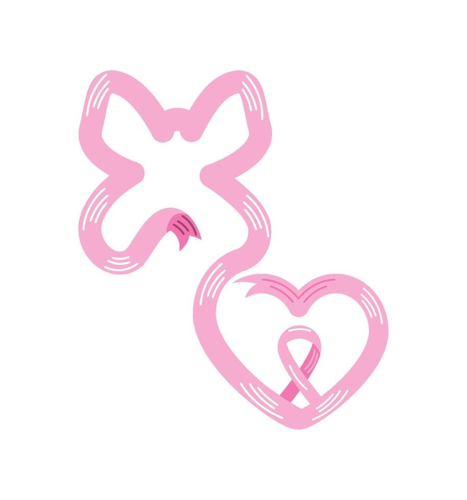 breast cancer awareness ribbon illustration vector