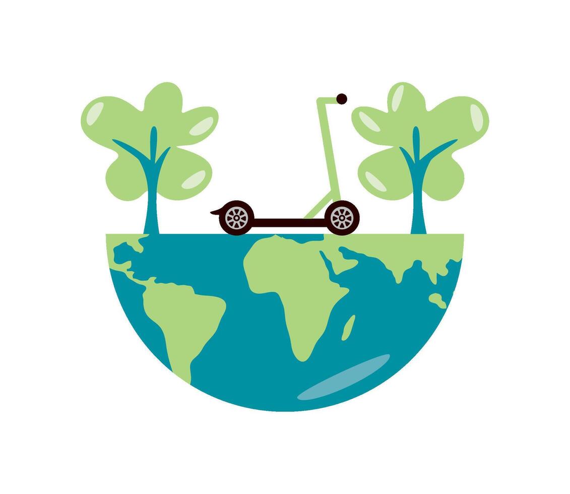 free car day planet illustration vector