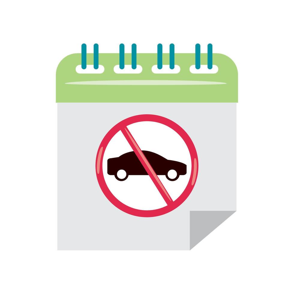 free car day calendar illustration vector