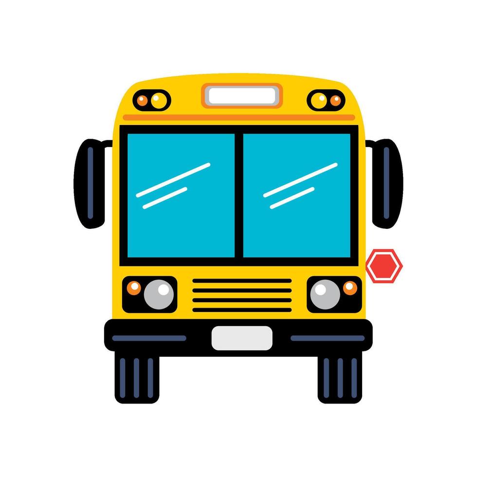 school bus transport isolated illustration vector