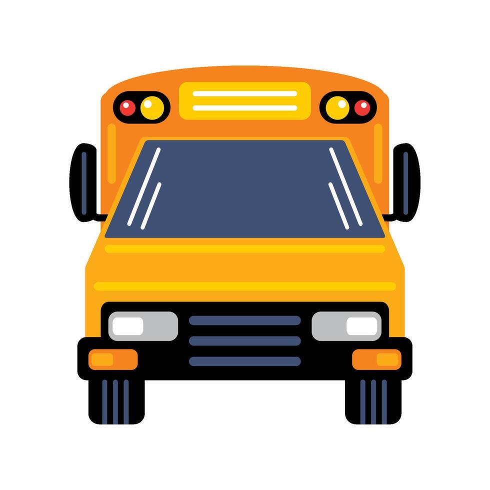 school bus vehicle isolated illustration vector