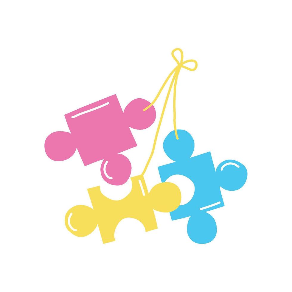 asperger puzzles design illustration isolated vector
