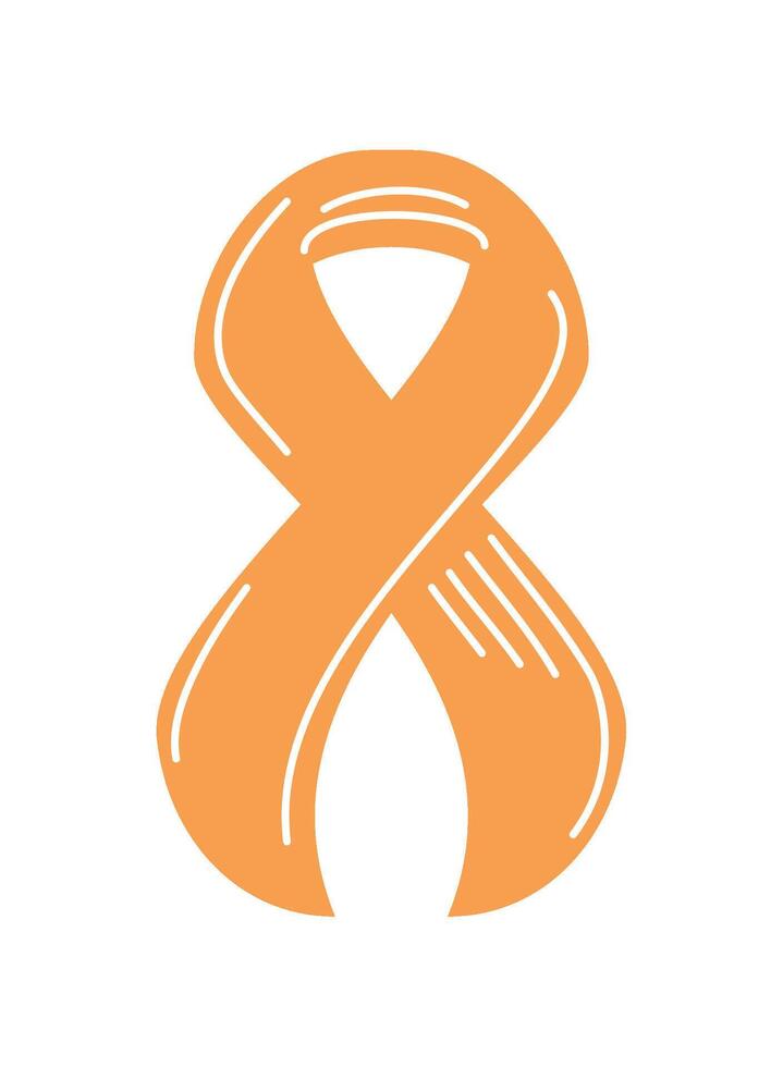 attention deficit hyperactivity disorder ribbon illustration vector