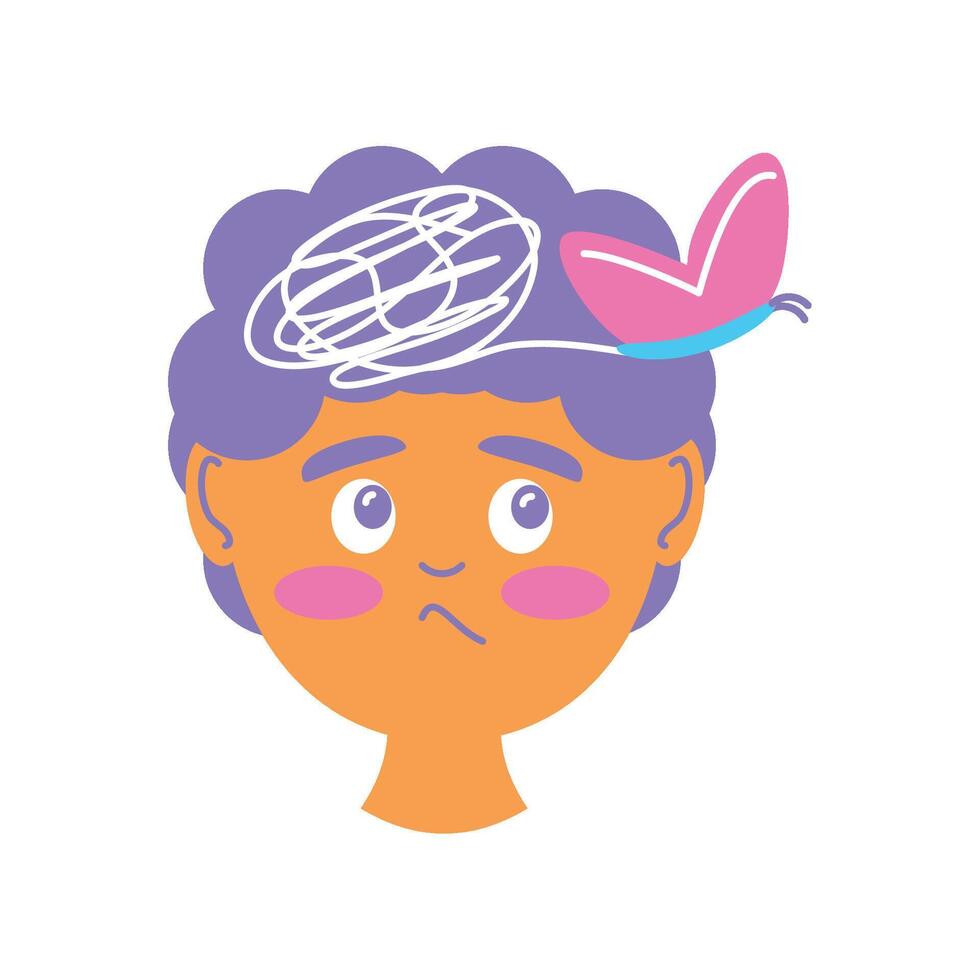 attention deficit hyperactivity disorder condition illustration vector